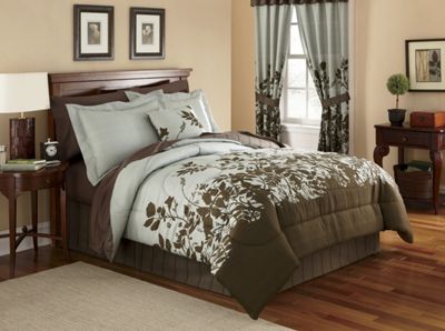 4 pc Comforter Set Pillow Valance Panel Pair