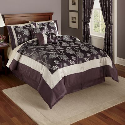 6 pc Comforter Set Valance And Panel Pair