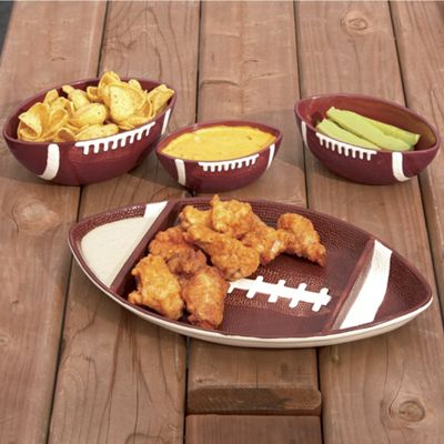 Ceramic Football Serving Pieces