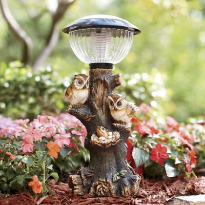 owl family solar light