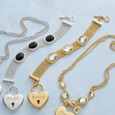 Personalized Heart lock Bracelet