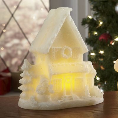 Flameless Glitter House Candle