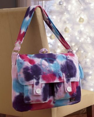 Tie dye Peace Messenger Bag