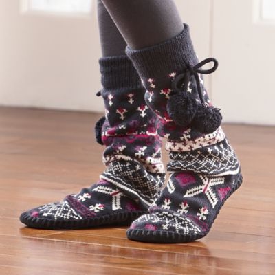 Ornamental Slipper Socks By Mukluks