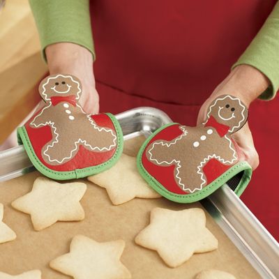 Set Of Two Fingertip Potholders