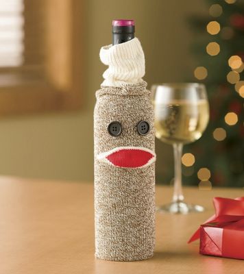 Wine Bottle Sock Monkey