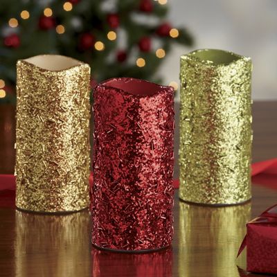 Flameless Glitter Candle