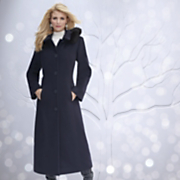 Hooded Long Wool Blend Coat