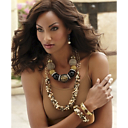 Gemstone Nugget Necklace And Bracelet