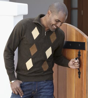 Stacy Adams Diamond Inset Sweater