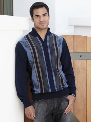 Blue Bay Geo Weave Sweater