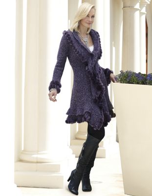 Faux Fur Cascade Sweater