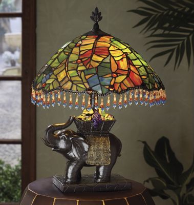 elephant beaded lamp
