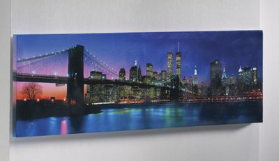 lit cityscape art