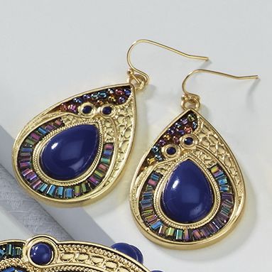santorini teardrop wire earrings