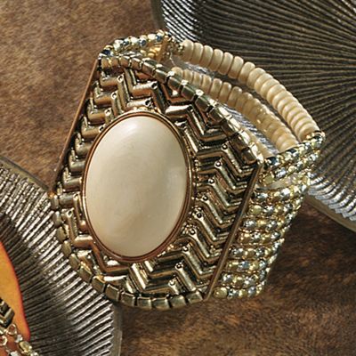 two tone ivory bead bracelet