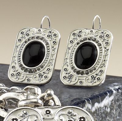black and white earrings