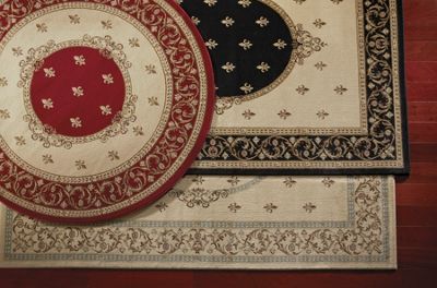 jewel fleur de lis medallion rug