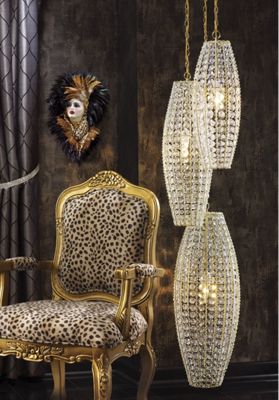 faux crystal gold lamps