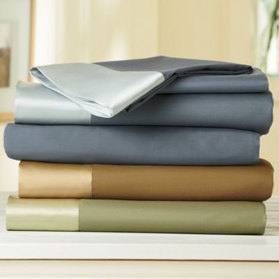 Sheets Textra satin trimmed microfiber
