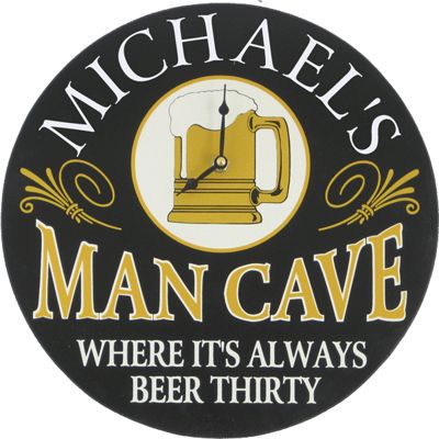 Clock Sign Man Cave