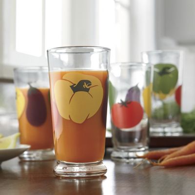 4 piece Mixed Veggie Glass Set