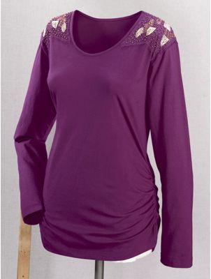 Lexi Sequin shoulder Top