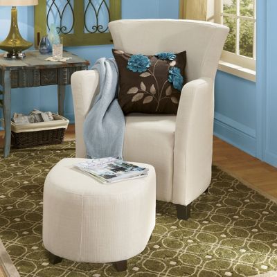 Grace Flare back Chair And Ottoman