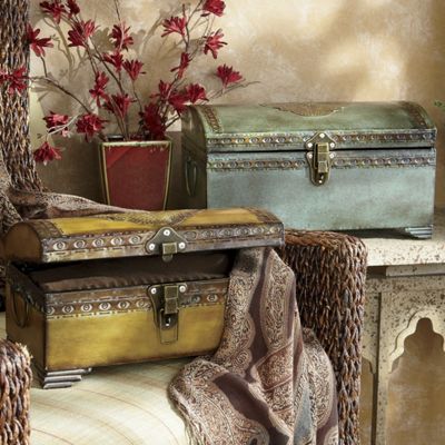 Marrakesh Set Of 2 Metal Chests