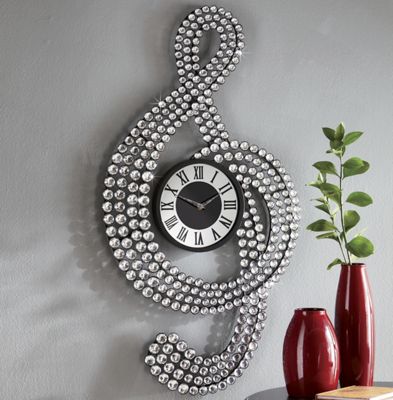 Treble Clef Gem Clock