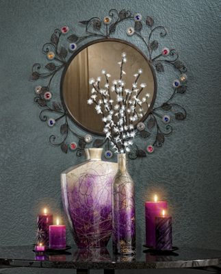 Jewel Blossom Mirror and Cosmos Vases