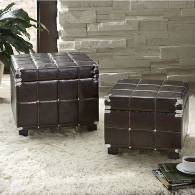 Set Of 2 Burton Steamer Trunks