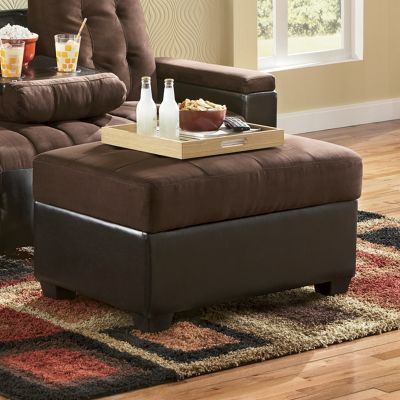Tw tone Storage Ottoman