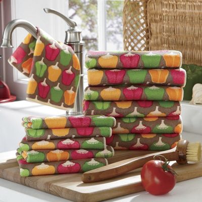 12 piece Peck Of Peppers Towel Set