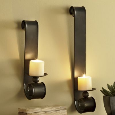 Set Of 2 Scrolled Candle Sconces
