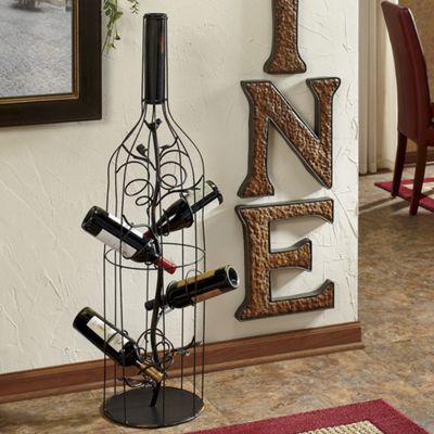Grand Wire work Wine Bottle And Rack