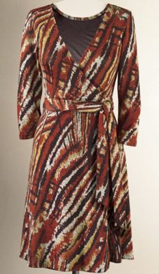 Autumn Hues Wrap Dress