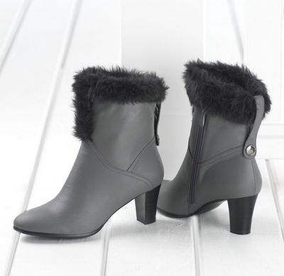 Faux Fur Trimmed Bootie