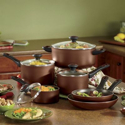 10 piece high performance nonstick cookware by farberware
