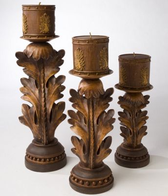 Candles and Holders 6 Piece Set
