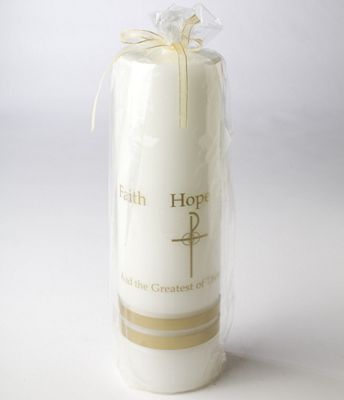 Vela de boda Faith Hope and Love