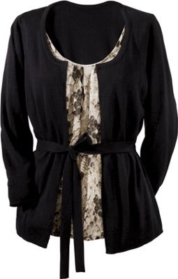Animal Print Sweater And Camisole Set