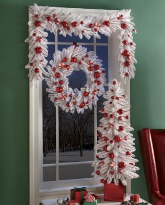Peppermint Tree Wreath And Garland