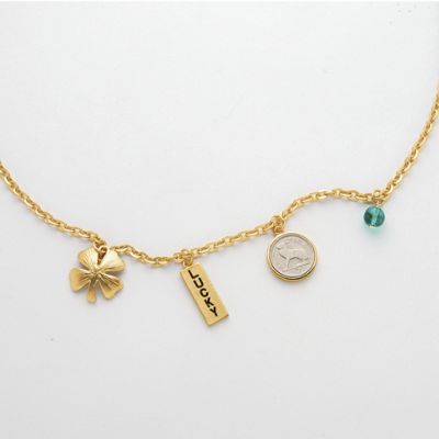 Lucky Irish rabbit Coin Necklace