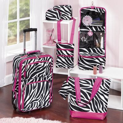 6 piece Zebra Luggage Set