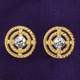 Diamond Cluster Frame Post Earrings