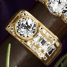 White Topaz Unisex Band