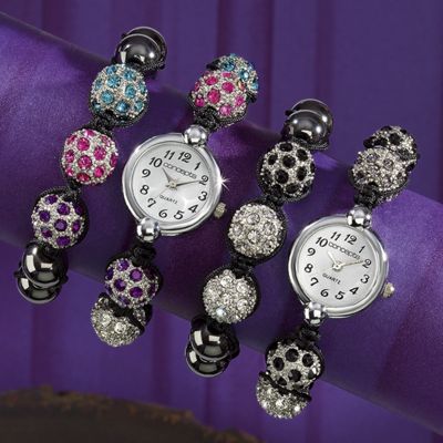 Crystal Beaded Watch bracelet Set