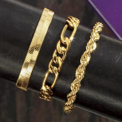 3 piece Chain Bracelet Set