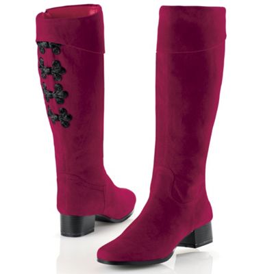 Red Cuff Boot By Classique